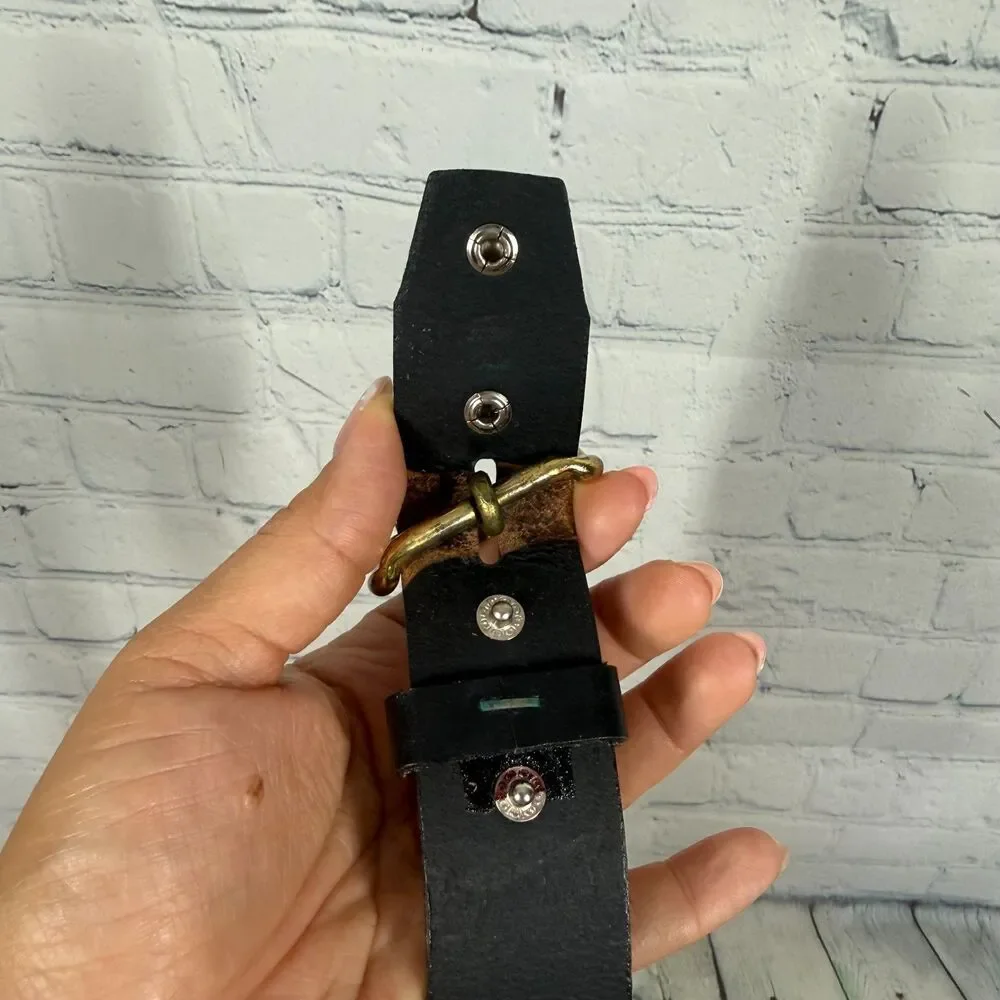 Levis Black Belt Men's Size 38 Sturdy Leather 1.5